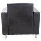 Iceberg Black Leather Reception Armchair